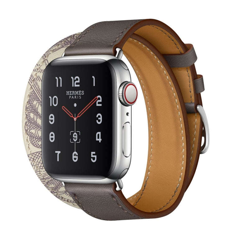 For Apple Watch 3 / 2 / 1 Generation 42mm Universal Silk Screen Printing Double-loop Watch Band(G...