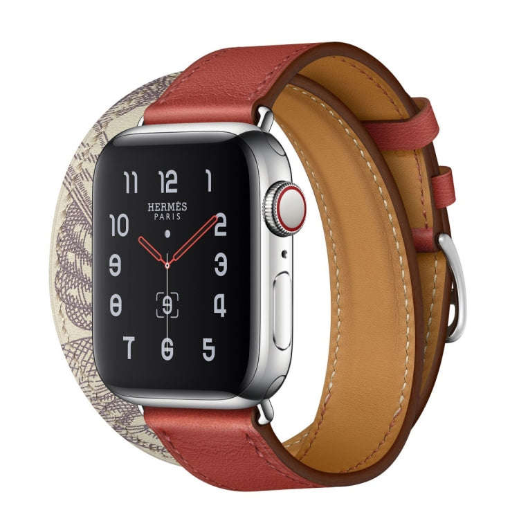 For Apple Watch 3 / 2 / 1 Generation 42mm Universal Silk Screen Printing Double-loop Watch Band(Red)