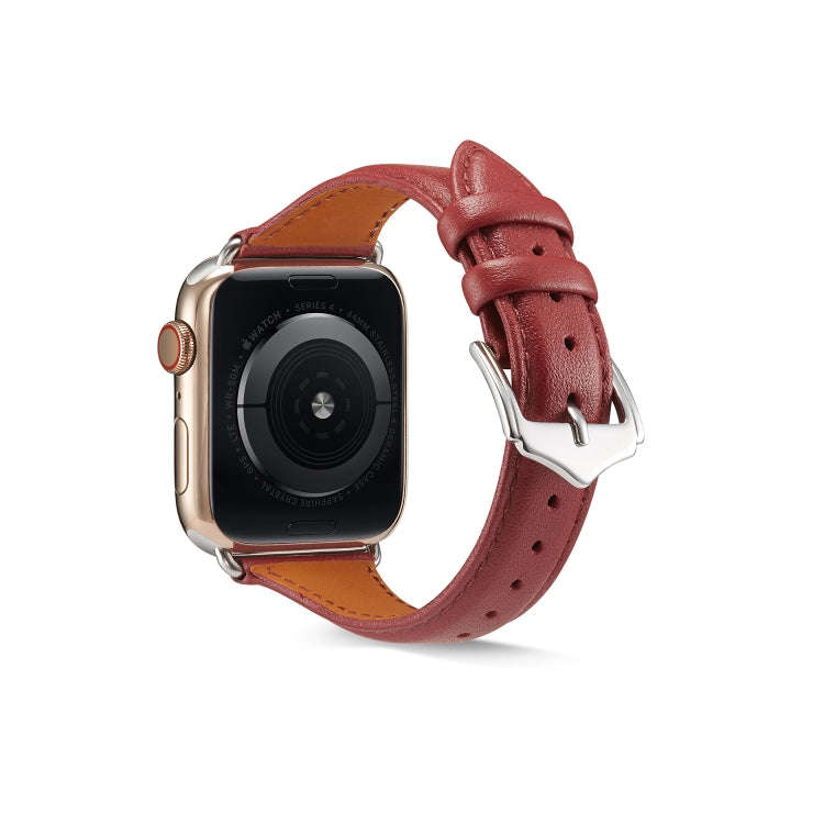 For Apple Watch 3 / 2 / 1 Generations 42mm Universal Thin Leather Watch Band(Crazy Horse Brown)