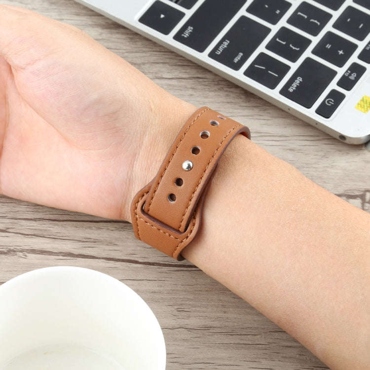 For Apple Watch 3 / 2 / 1 Generation 42mm Universal Buckle Leather Strap(Brown)