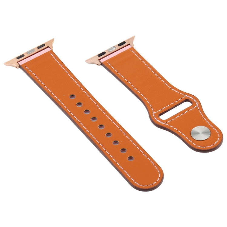 For Apple Watch 3 / 2 / 1 Generation 38mm Universal Buckle Leather Strap(Pink)