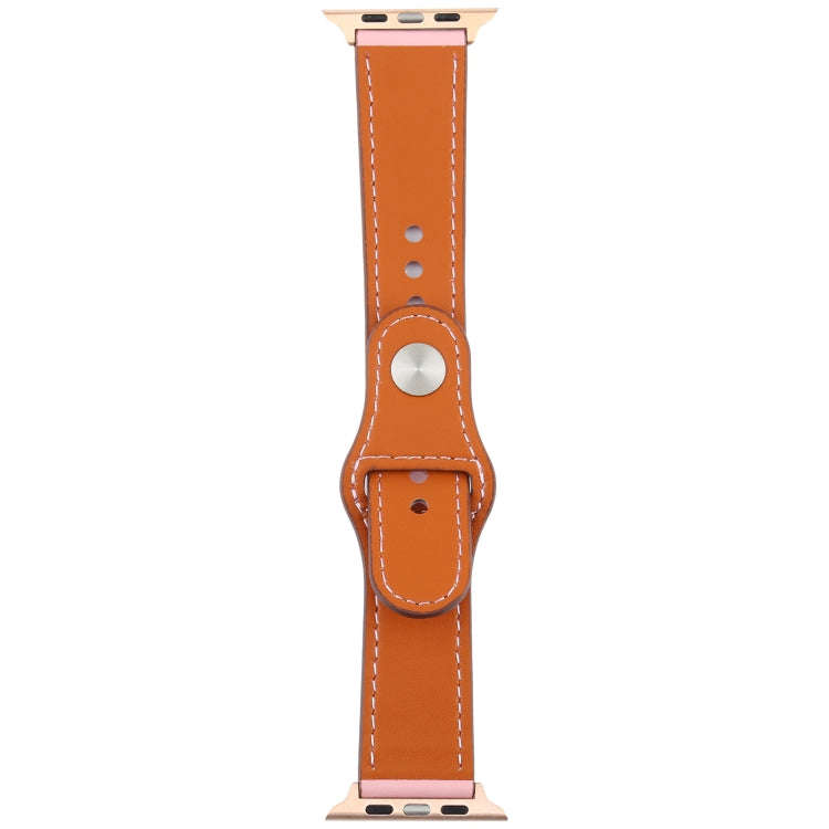 For Apple Watch 3 / 2 / 1 Generation 38mm Universal Buckle Leather Strap(Pink)