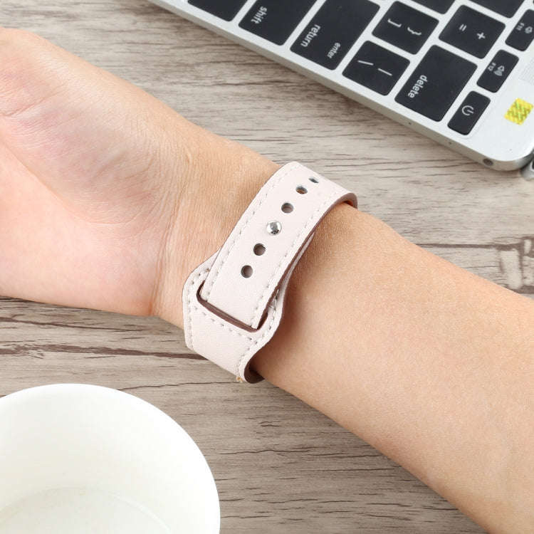 For Apple Watch 3 / 2 / 1 Generation 38mm Universal Buckle Leather Strap(Ivory White)