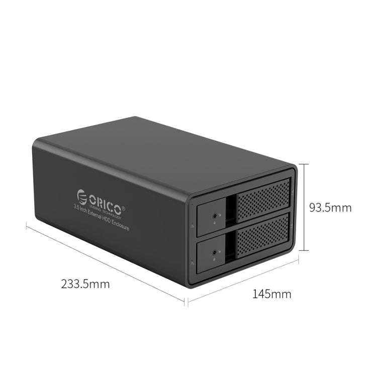 ORICO 9528RU3 3.5-Inch External Hard Drive Enclosure with RAID(Black)