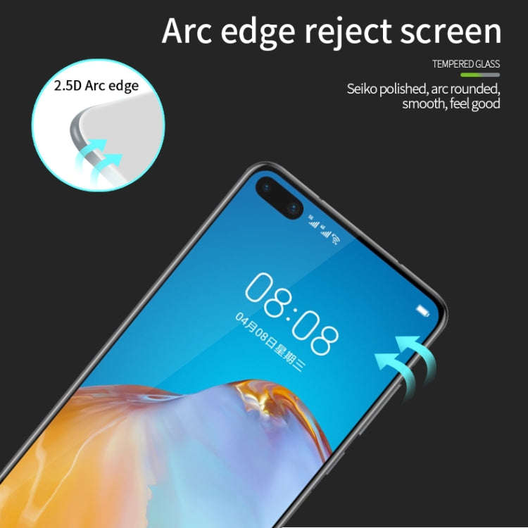 For Huawei P40 PINWUYO 9H 2.5D Full Screen Tempered Glass Film(Black)