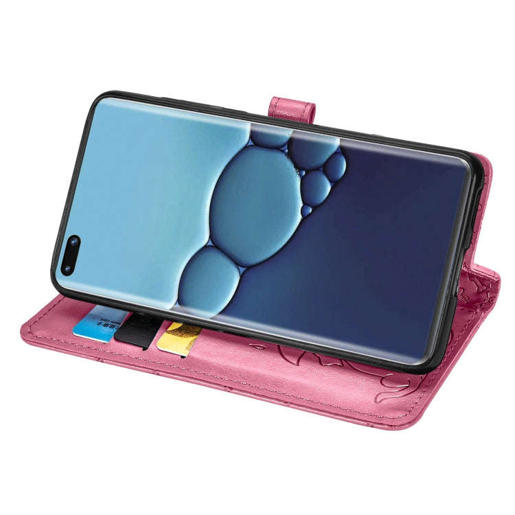 For Huawei P40 Cute Cat and Dog Embossed Horizontal Flip Leather Case with Bracket / Card Slot / ...