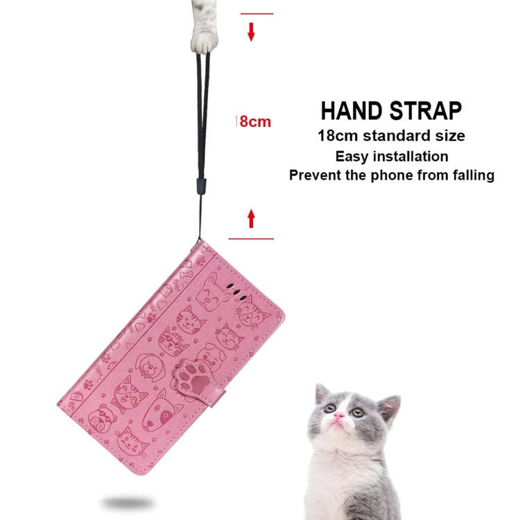 For Huawei P40 Cute Cat and Dog Embossed Horizontal Flip Leather Case with Bracket / Card Slot / ...