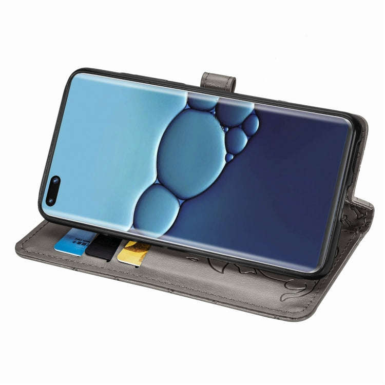 For Huawei P40 Cute Cat and Dog Embossed Horizontal Flip Leather Case with Bracket / Card Slot / ...