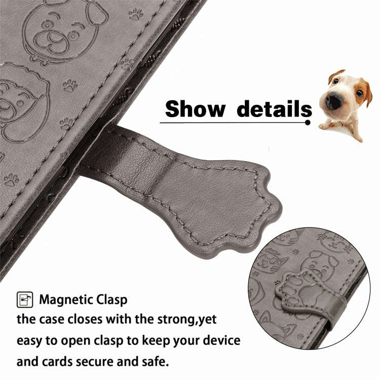 For Huawei P40 Cute Cat and Dog Embossed Horizontal Flip Leather Case with Bracket / Card Slot / ...