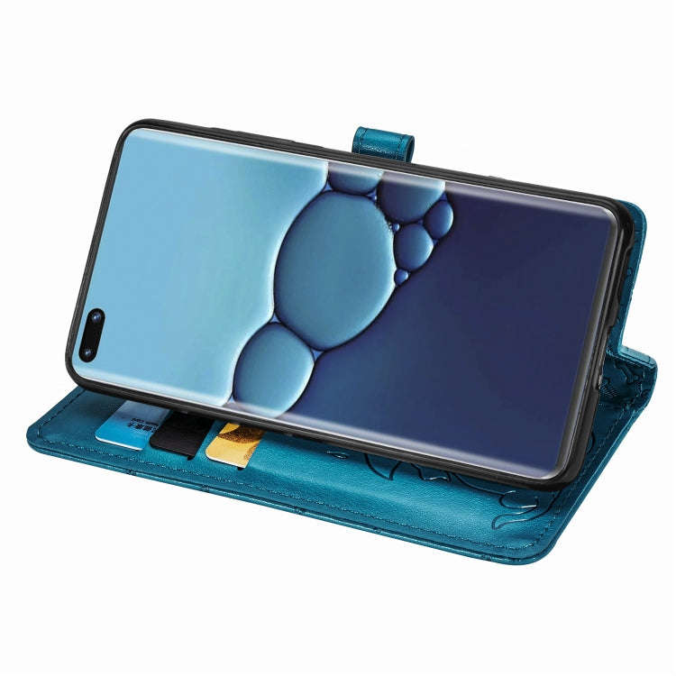 For Huawei P40 Pro Cute Cat and Dog Embossed Horizontal Flip Leather Case with Bracket / Card Slo...