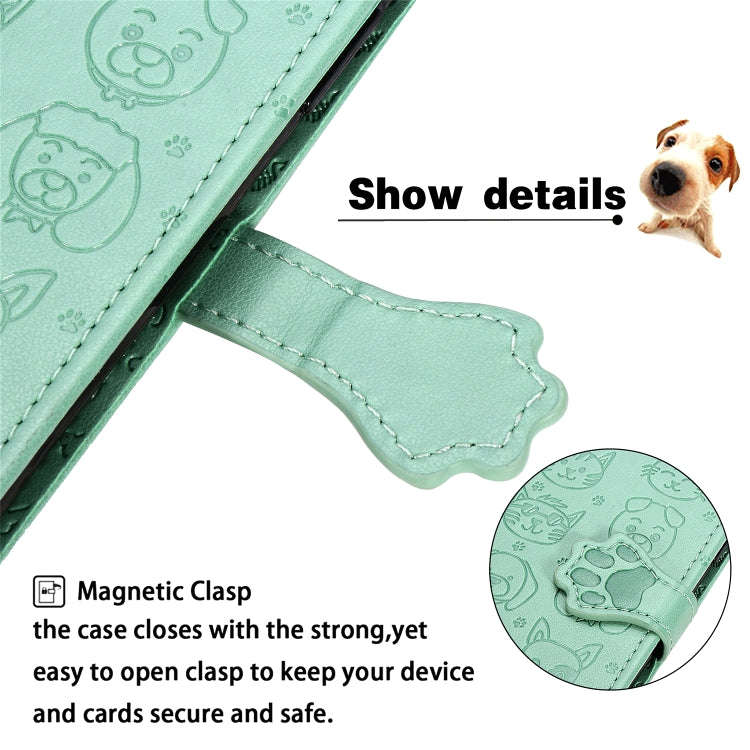 For Huawei P30 Pro Cute Cat and Dog Embossed Horizontal Flip Leather Case with Bracket / Card Slo...