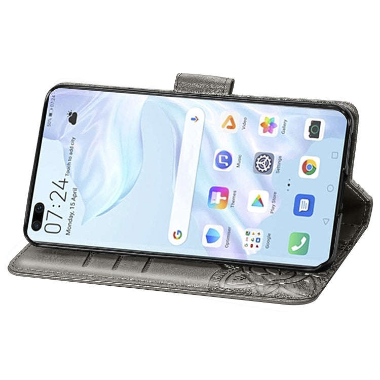For Huawei P40 Butterfly Love Flower Embossed Horizontal Flip Leather Case with Bracket / Card Sl...