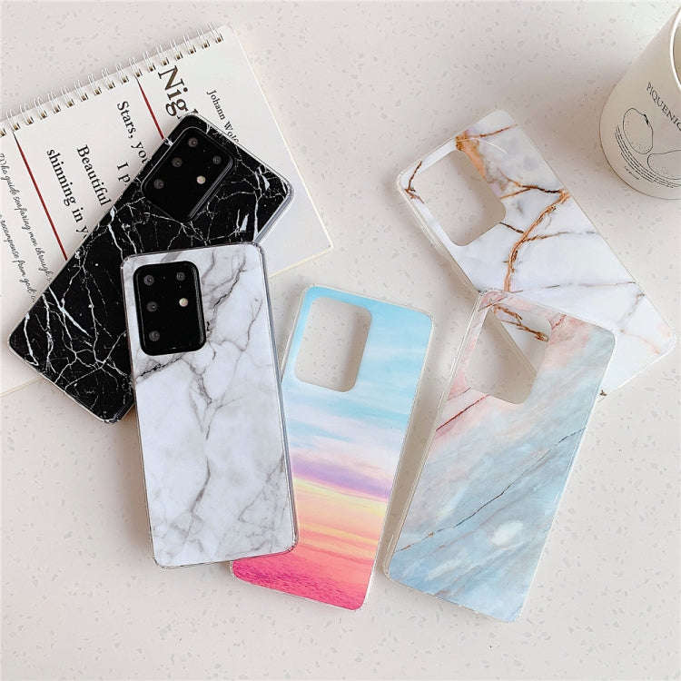 For Huawei P40 TPU Smooth Marbled IMD Mobile Phone Case(Gold F23)