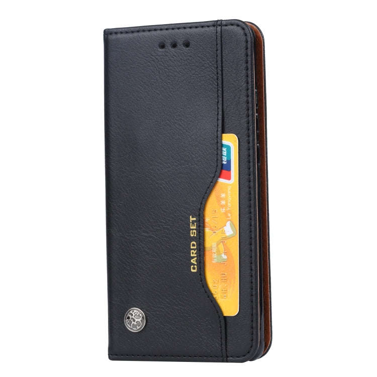 For Huawei P40 Knead Skin Texture Horizontal Flip Leather Case , with Photo Frame & Holder & Card...