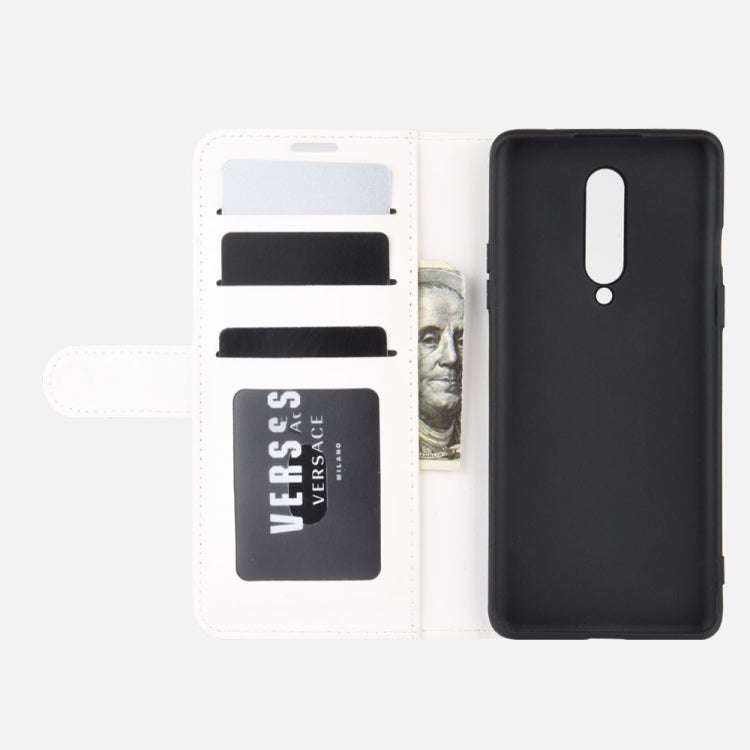 For OnePlus 8 R64 Texture Single Horizontal Flip Protective Case with Holder & Card Slots & Walle...
