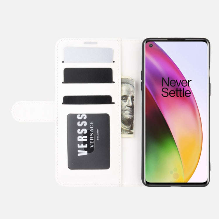 For OnePlus 8 R64 Texture Single Horizontal Flip Protective Case with Holder & Card Slots & Walle...