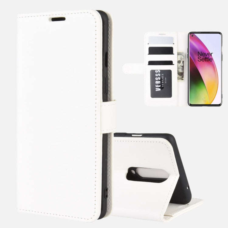 For OnePlus 8 R64 Texture Single Horizontal Flip Protective Case with Holder & Card Slots & Walle...