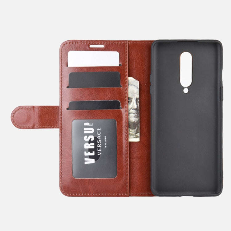 For OnePlus 8 R64 Texture Single Horizontal Flip Protective Case with Holder & Card Slots & Walle...