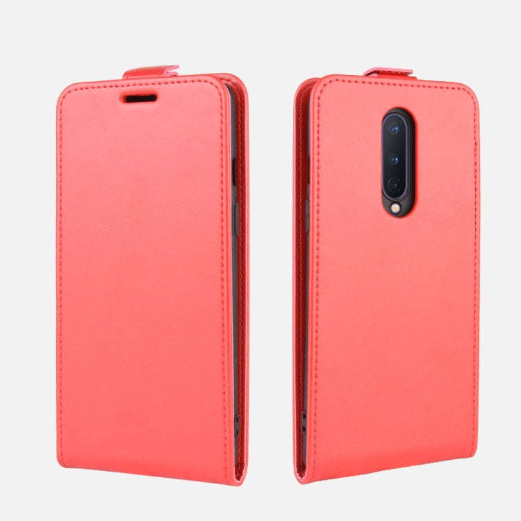 For OnePlus 8 R64 Texture Single Vertical Flip Leather Protective Case with Card Slots & Photo Fr...