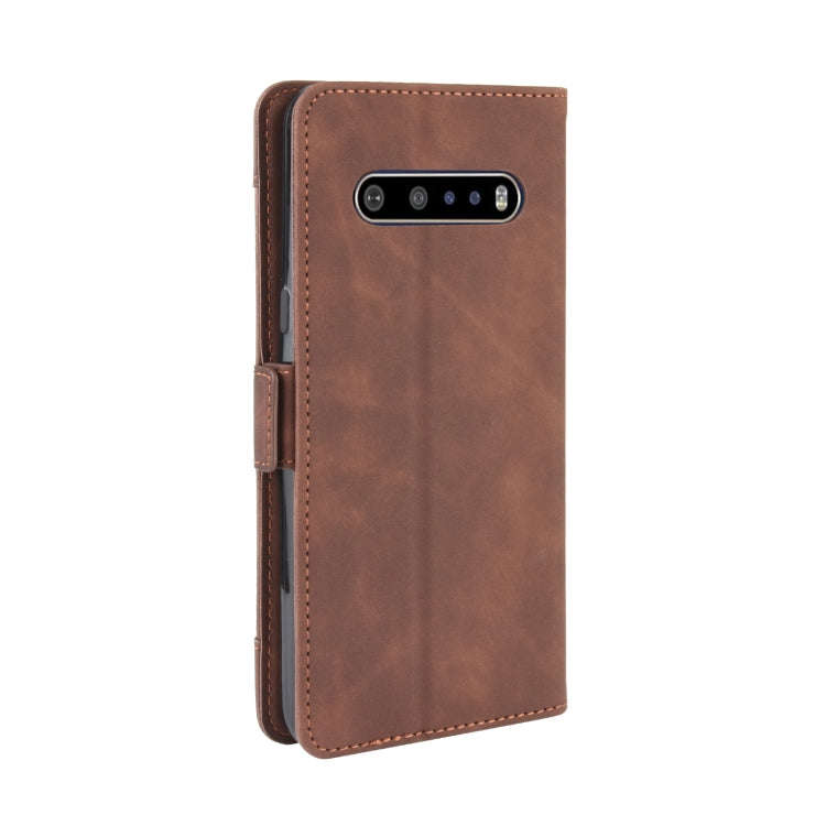 For LG V60 ThinQ 5G Wallet Style Skin Feel Calf Pattern Leather Case with Separate Card Slot(B...