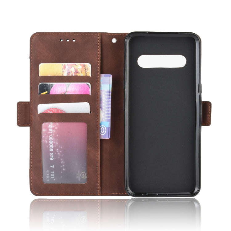 For LG V60 ThinQ 5G Wallet Style Skin Feel Calf Pattern Leather Case with Separate Card Slot(B...