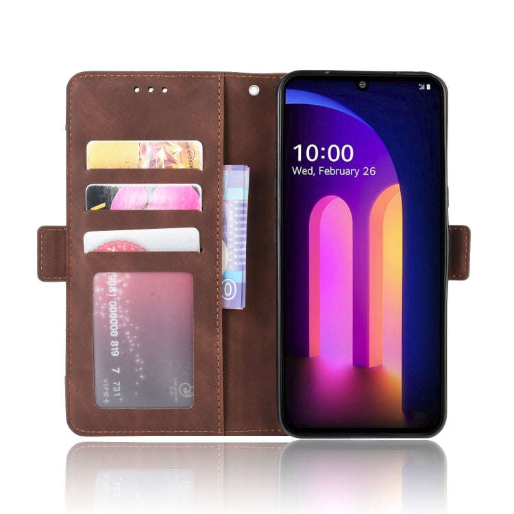 For LG V60 ThinQ 5G Wallet Style Skin Feel Calf Pattern Leather Case with Separate Card Slot(B...