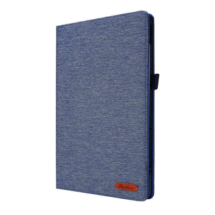 For Huawei Matepad Pro 10.8 Fabric + TPU Flat Protective case With Name Card Clip(dark blue)