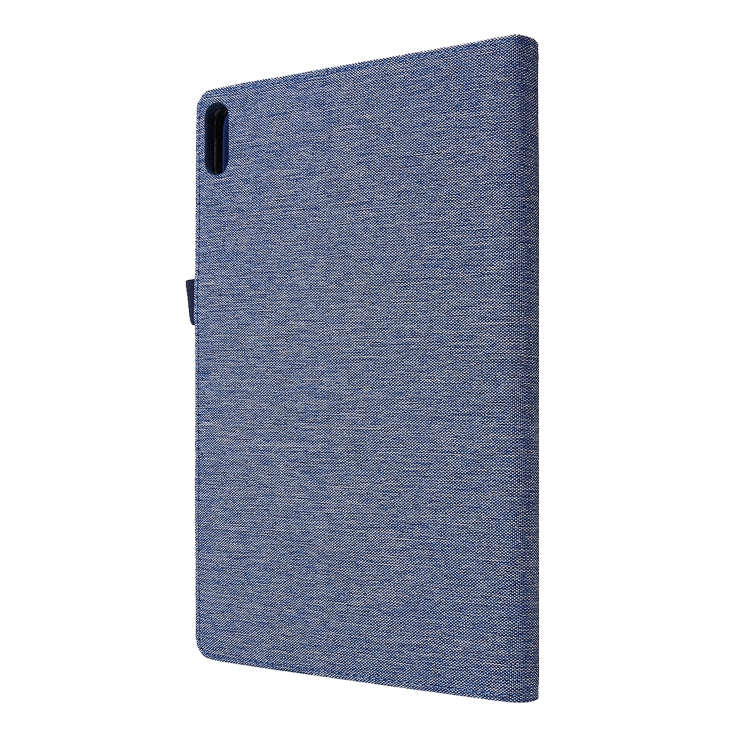 For Huawei Matepad Pro 10.8 Fabric + TPU Flat Protective case With Name Card Clip(dark blue)