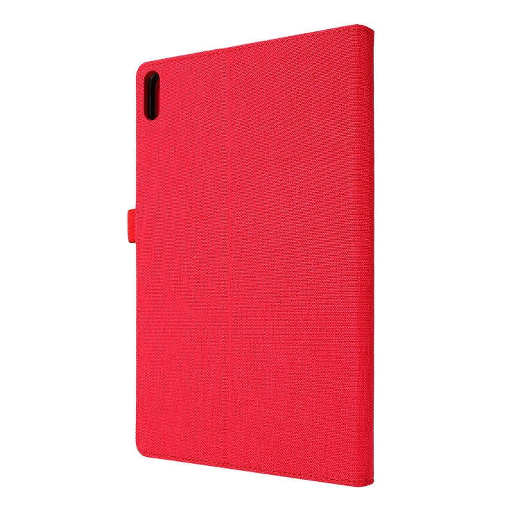 For Huawei Matepad Pro 10.8 Fabric + TPU Flat Protective case With Name Card Clip(Red)