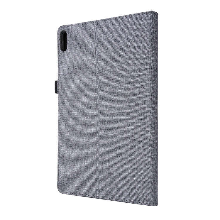 For Huawei Matepad Pro 10.8 Fabric + TPU Flat Protective case With Name Card Clip(Grey)