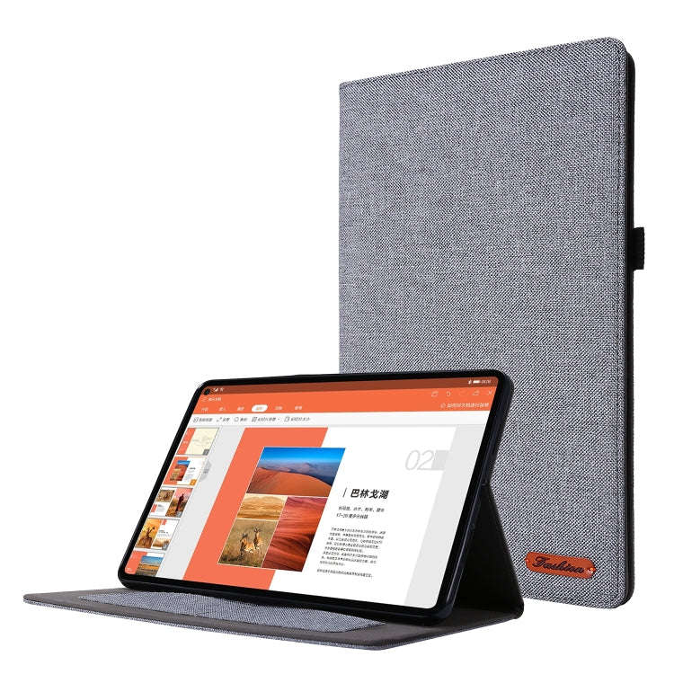 For Huawei Matepad Pro 10.8 Fabric + TPU Flat Protective case With Name Card Clip(Grey)