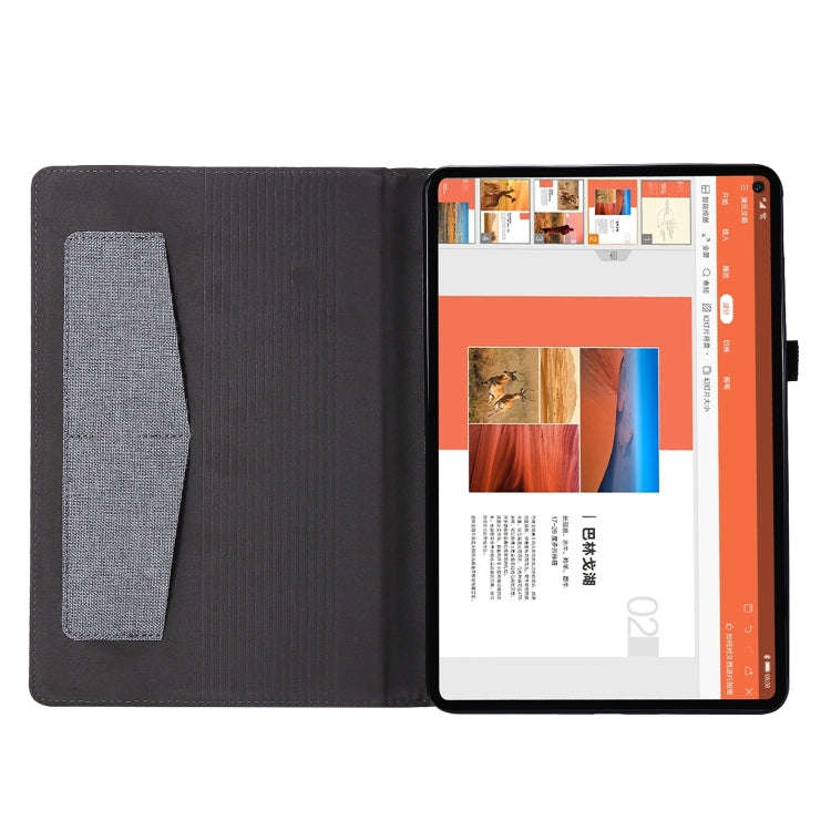 For Huawei Matepad Pro 10.8 Fabric + TPU Flat Protective case With Name Card Clip(Grey)