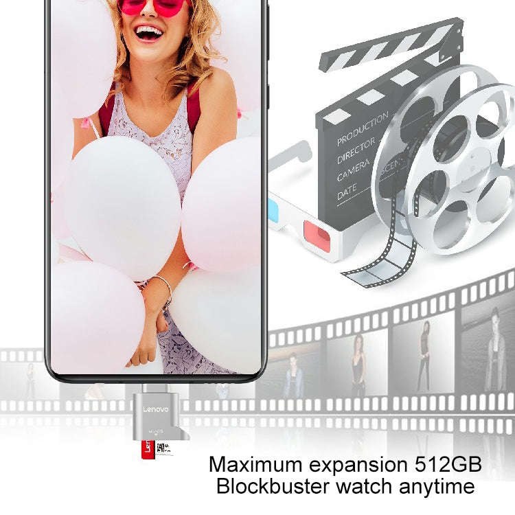 Lenovo D201 USB-C / Type-C To TF Card Reader
