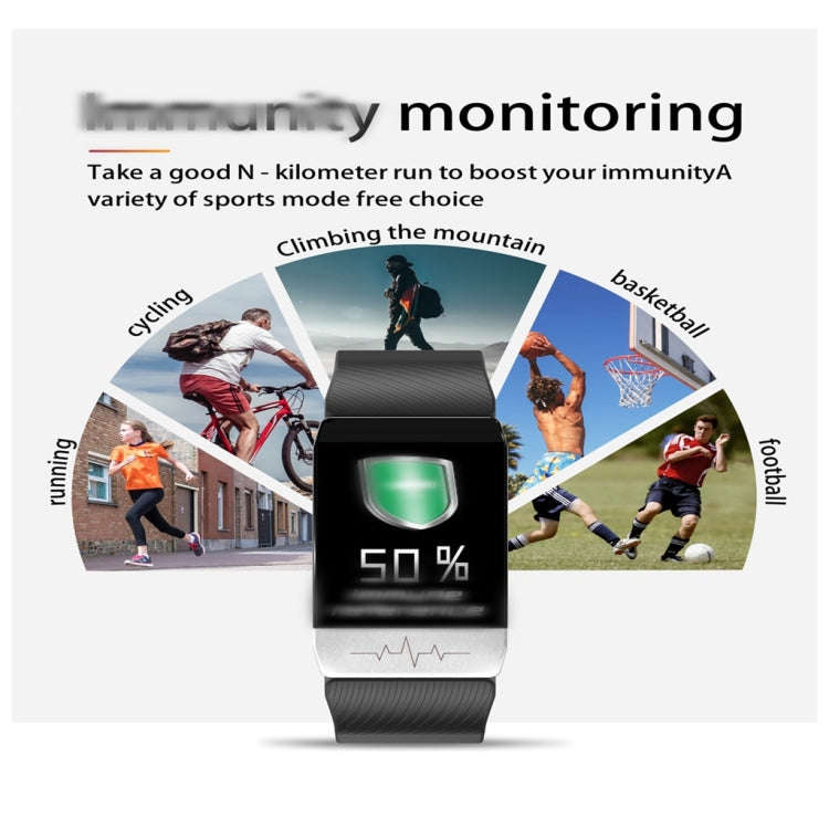 T1 1.14 inch Color Screen Smart Watch IP67 Waterproof,Support Call Reminder /Heart Rate Monitorin...