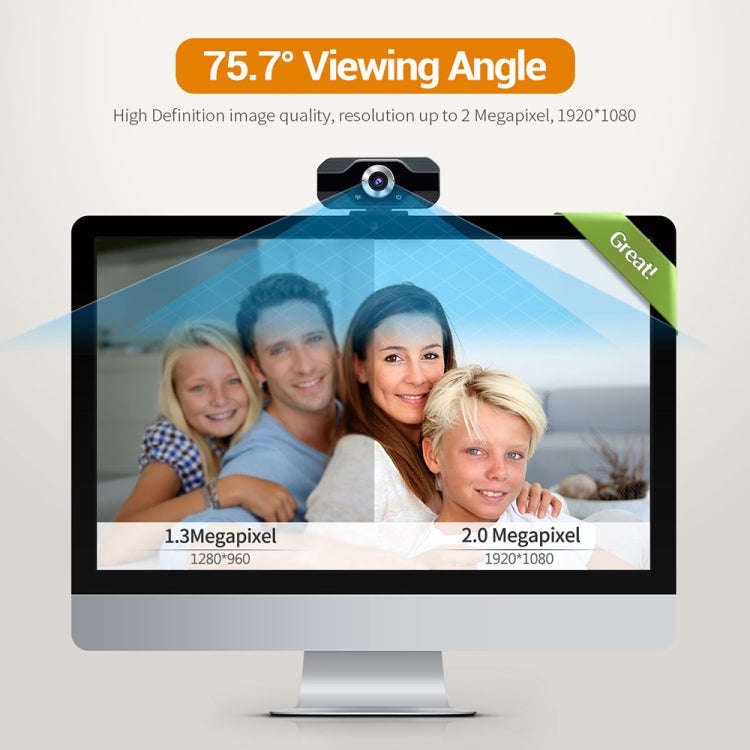 HD 1080P Webcam Built-in Microphone Smart Web Camera USB Streaming Beauty Live Camera for Compute...