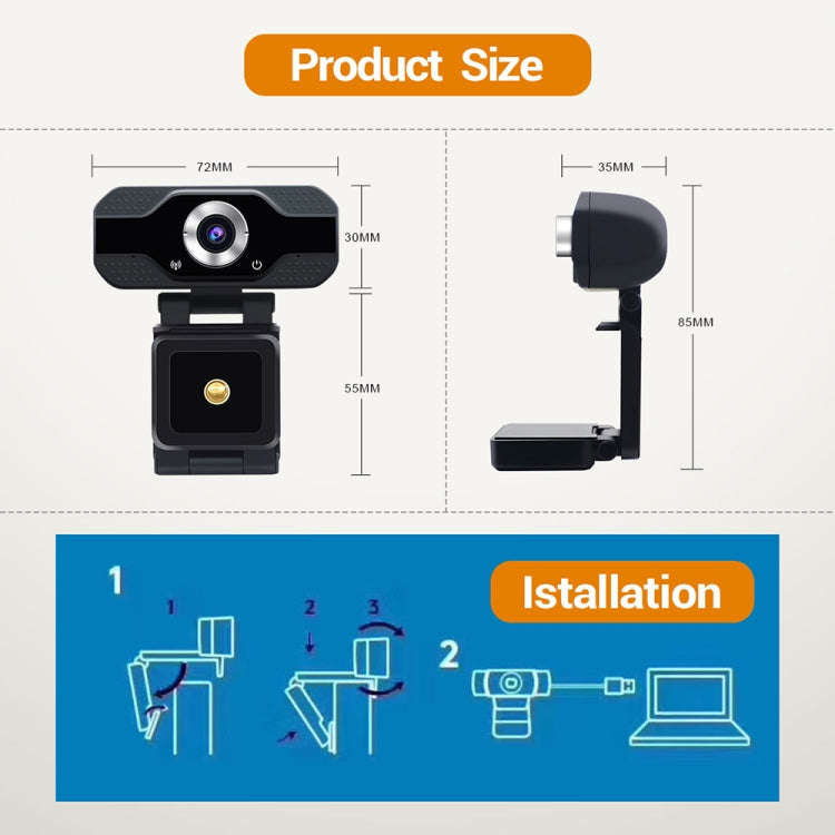 HD 1080P Webcam Built-in Microphone Smart Web Camera USB Streaming Beauty Live Camera for Compute...