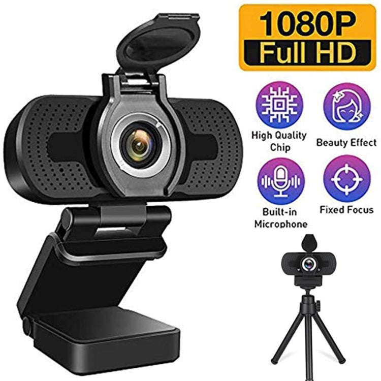Full HD 1080P Web Camera With Noise Cancellation Microphone Skype Streaming Live Camera for Compu...