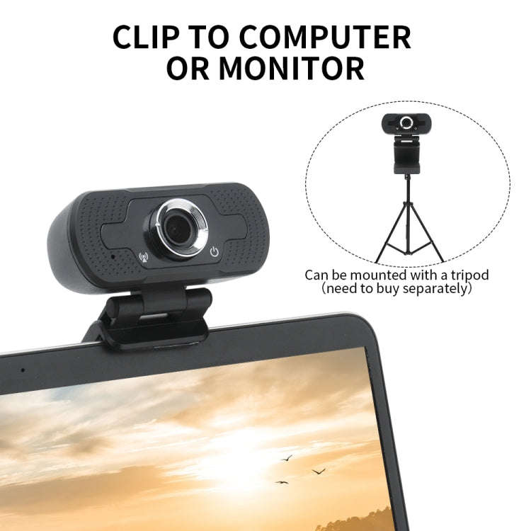 Full HD 1080P Web Camera With Noise Cancellation Microphone Skype Streaming Live Camera for Compu...
