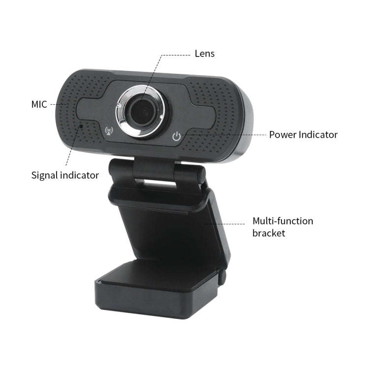 Full HD 1080P Web Camera With Noise Cancellation Microphone Skype Streaming Live Camera for Compu...