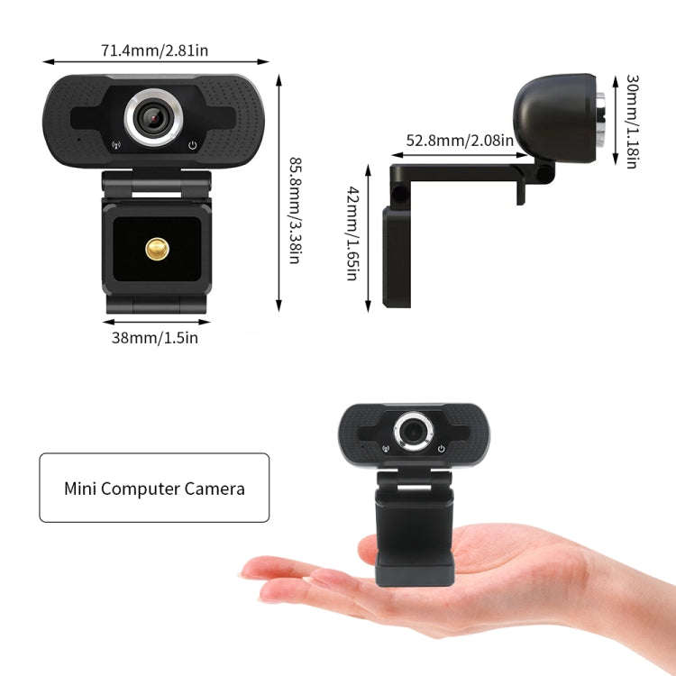 Full HD 1080P Web Camera With Noise Cancellation Microphone Skype Streaming Live Camera for Compu...