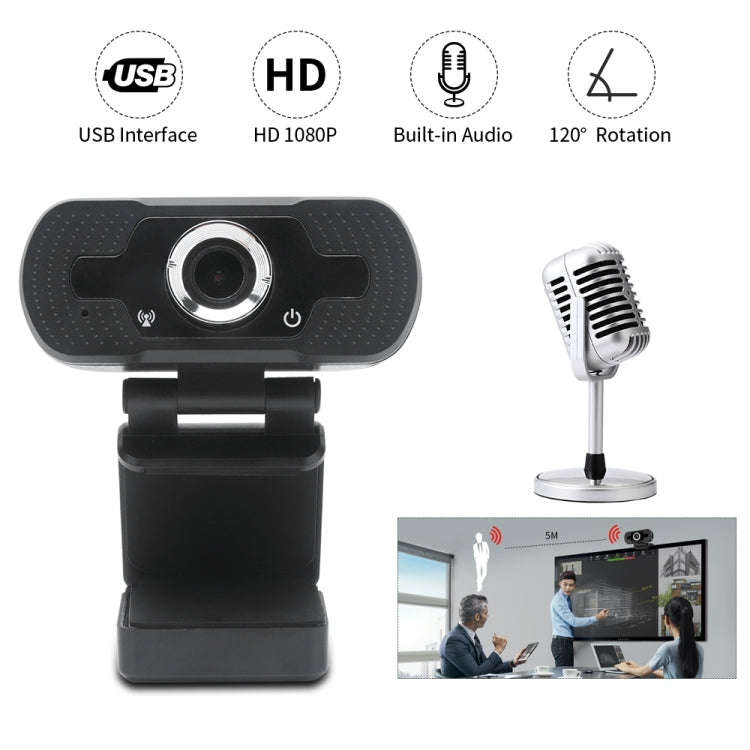 Full HD 1080P Web Camera With Noise Cancellation Microphone Skype Streaming Live Camera for Compu...