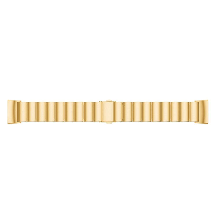 One Beads Slingshot Buckle Solid Stainless Steel Watch Band for Fitbit Charge 4(Gold)