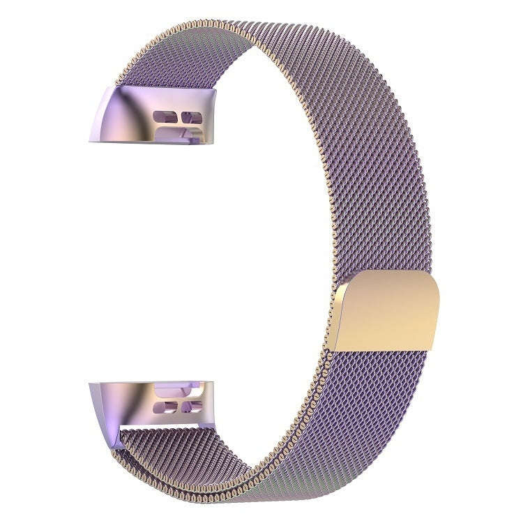 Stainless Steel Magnet Watch Band for FITBIT Charge 4 Large Size: 210x18mm(Colorful Light)