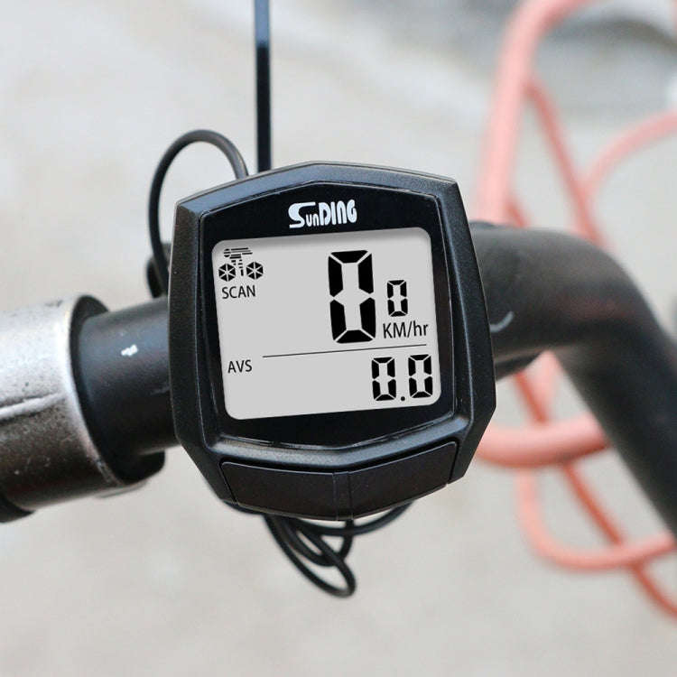 SUNDING SD-581A Bike Wired Computer Speedometer Odometer Cycling Bicycle Waterproof Measurable Te...