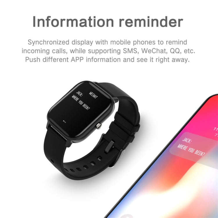P8 1.4 inch Color Screen Smart Watch IPX7 Waterproof,Support Call Reminder /Heart Rate Monitoring...