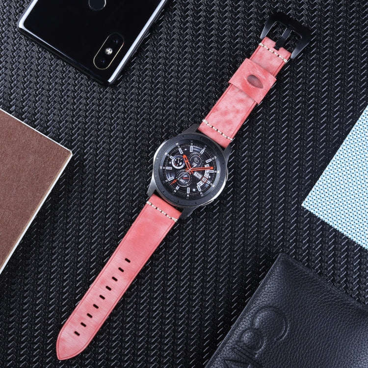 22mm Leather Watch Band For Huawei Watch GT2e / GT2 46mm(Red)