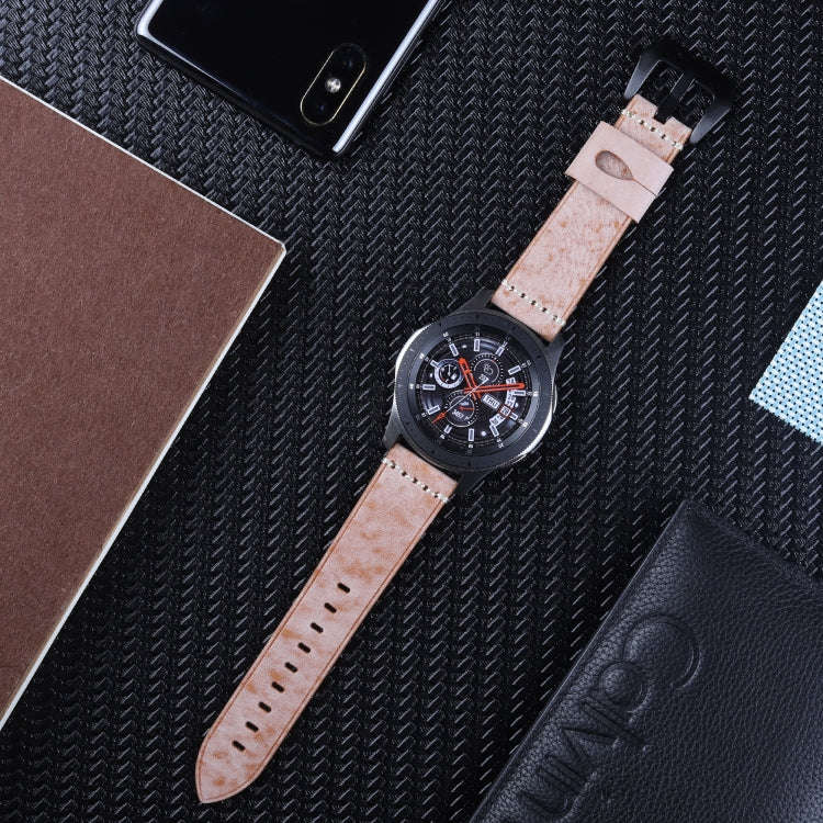 22mm Leather Watch Band For Huawei Watch GT2e / GT2 46mm(Orange)