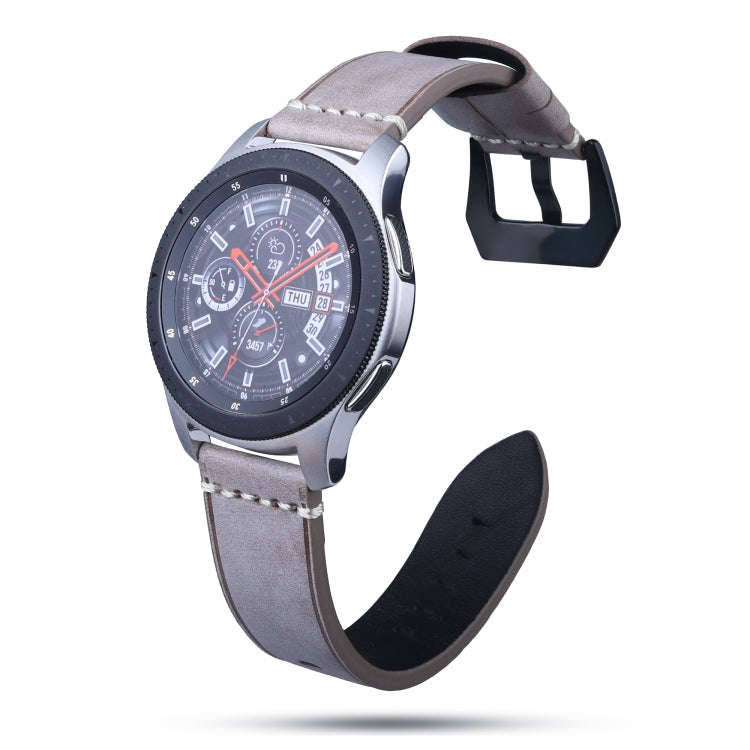 22mm Leather Watch Band For Huawei Watch GT2e / GT2 46mm(Coffee)