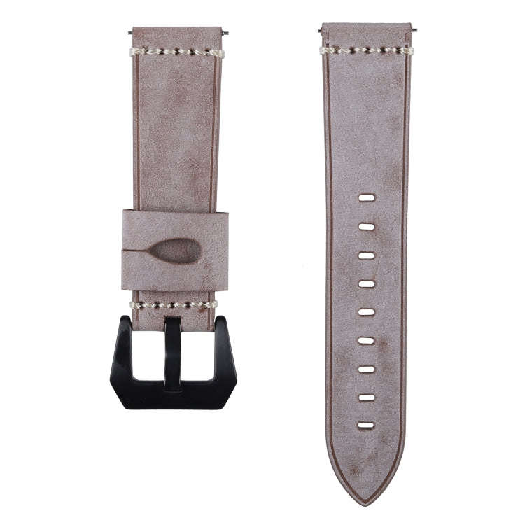 22mm Leather Watch Band For Huawei Watch GT2e / GT2 46mm(Coffee)