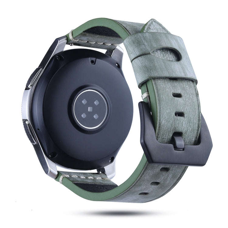 22mm Leather Watch Band For Huawei Watch GT2e / GT2 46mm(Green)